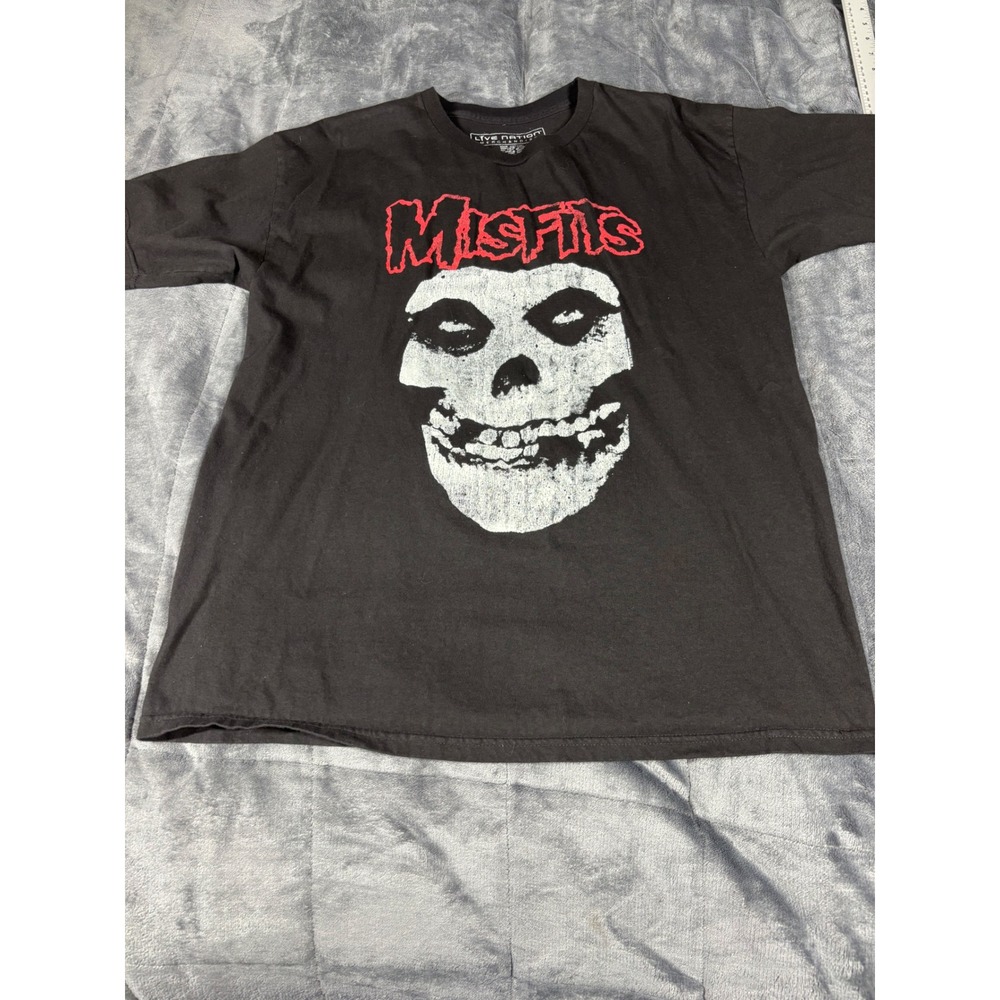 Misfits Skull Graphic Band‎ T-Shirt Mens Medium Black Live Nation Cotton Tee